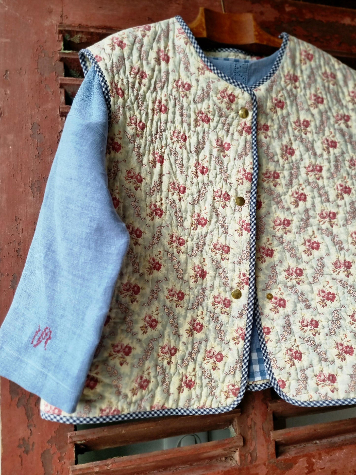 Gilet matelassé bleu