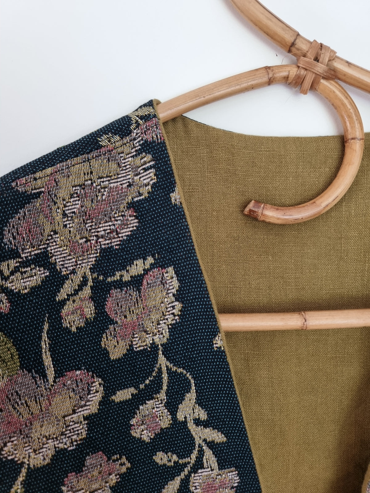 Veste sans manches réversible jacquard noir