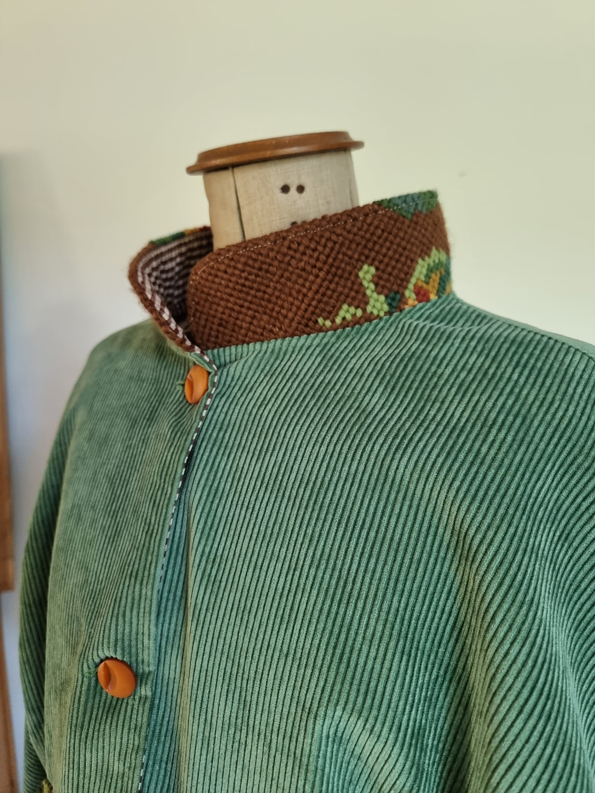 Veste velours vert  malachite