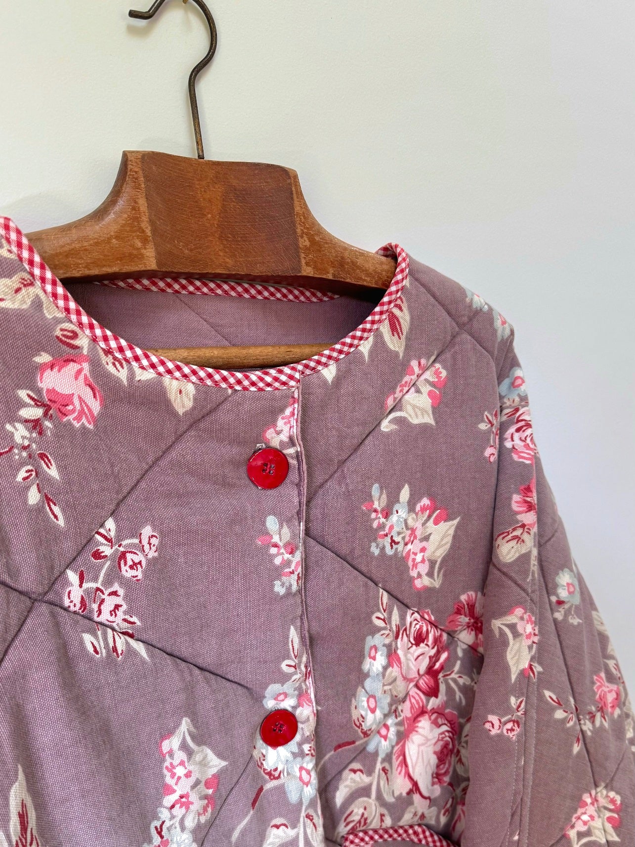 Veste matelassée mauve