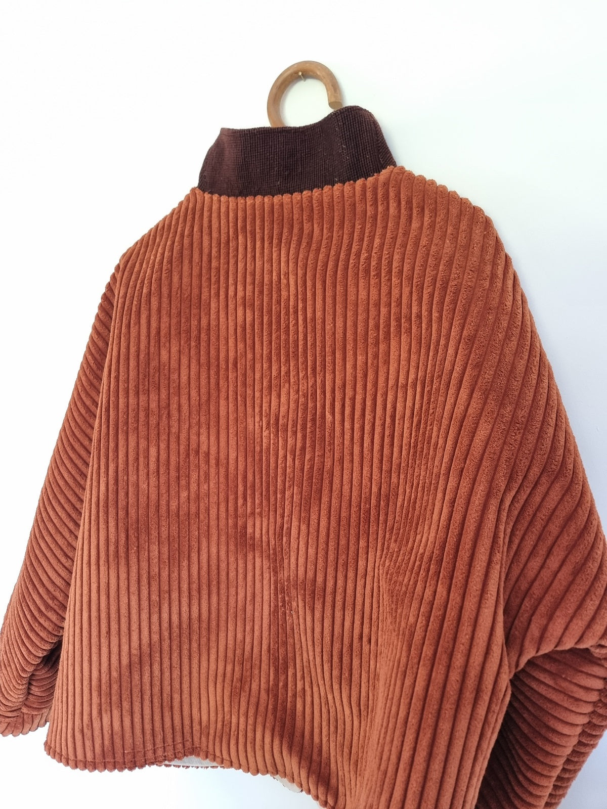 Veste velours brun rouille