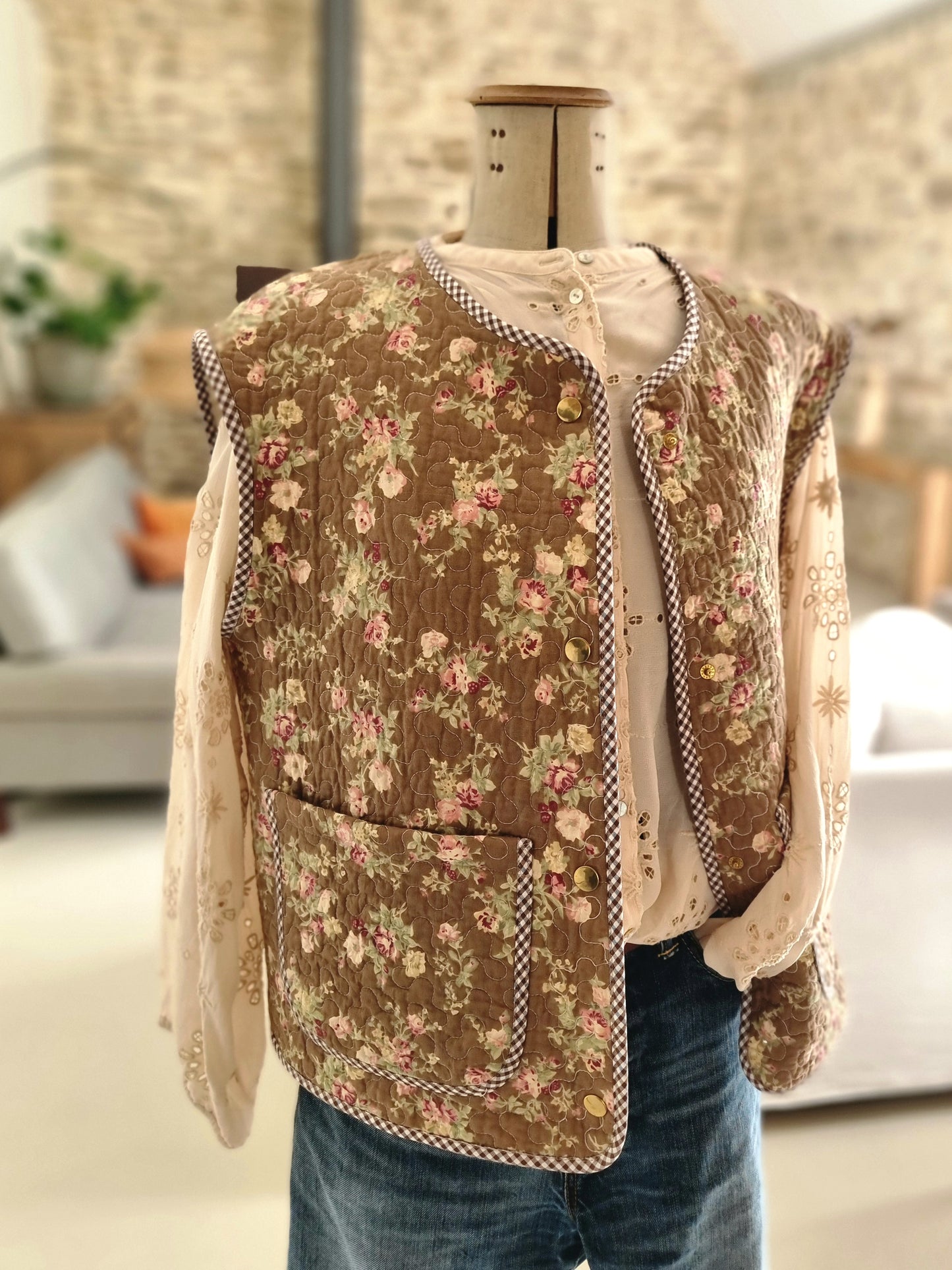 Gilet matelassé chocolat