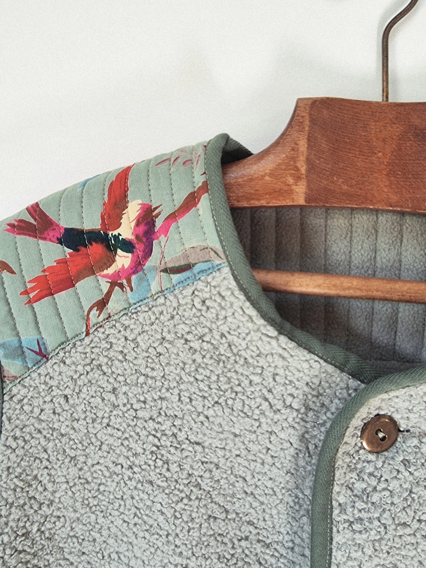 Gilet mouton vert sauge