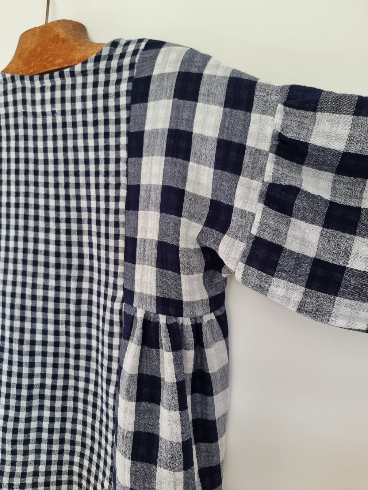 Tunique Erell kantha et vichy marine