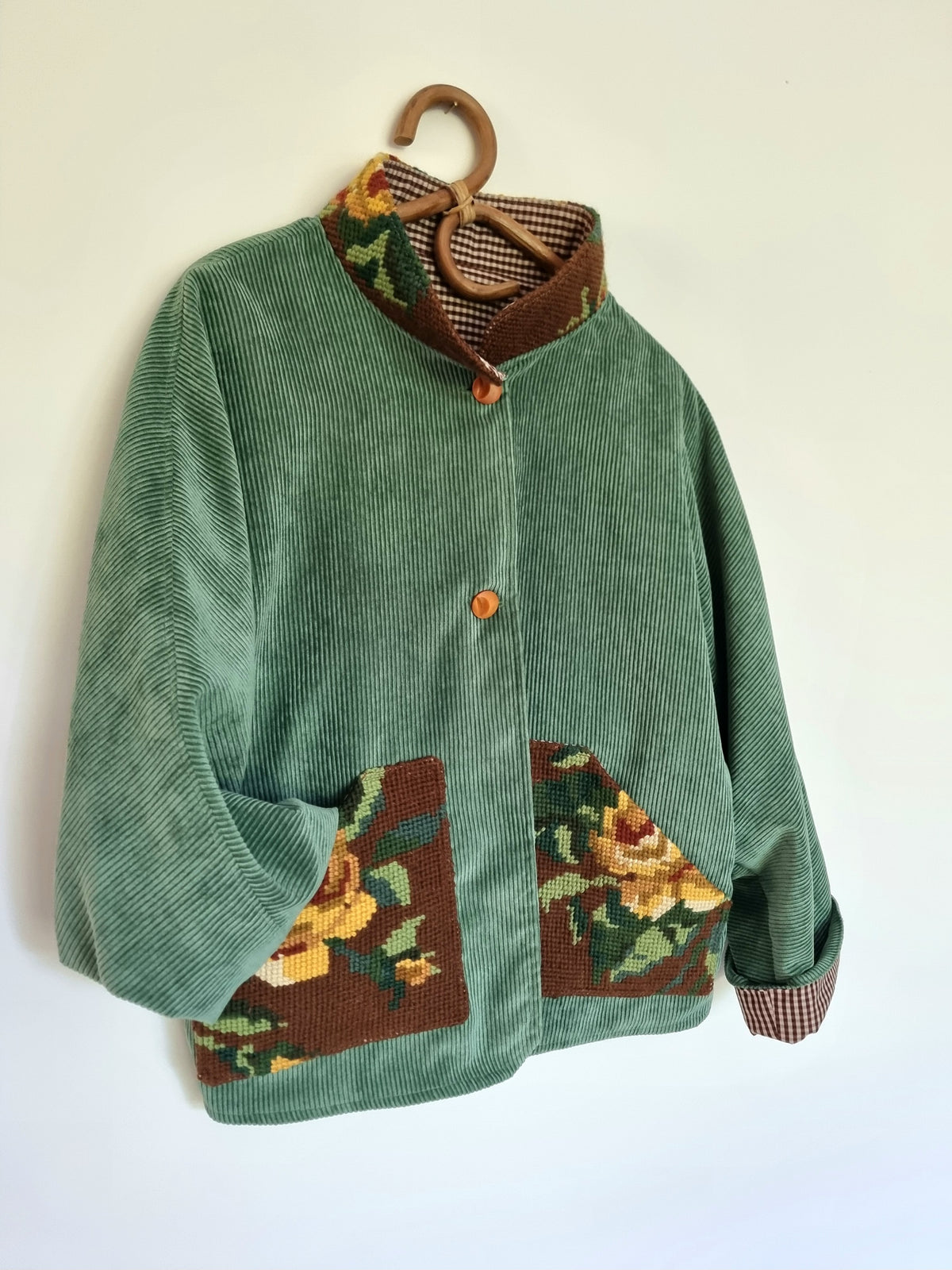 Veste velours vert  malachite