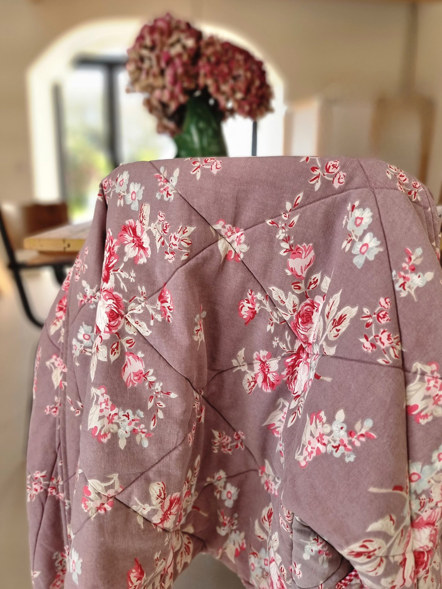 Veste matelassée mauve