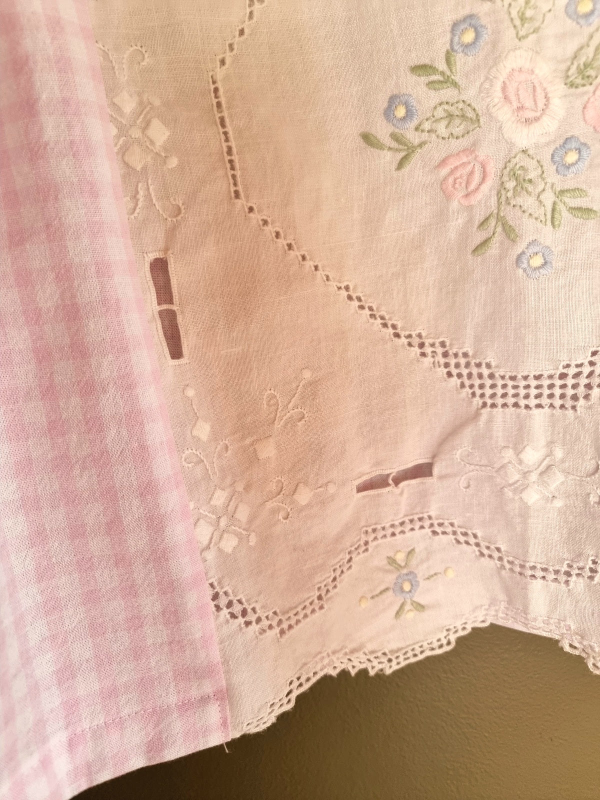 Tunique Folk vert et rose