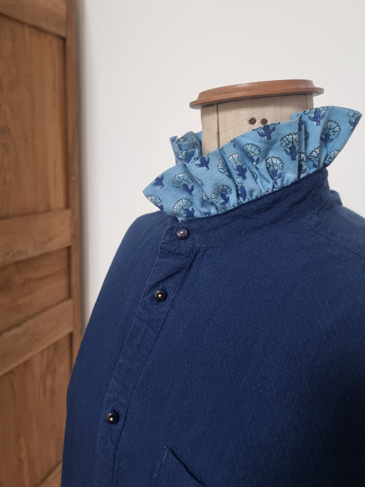 Chemise upcyclée marine