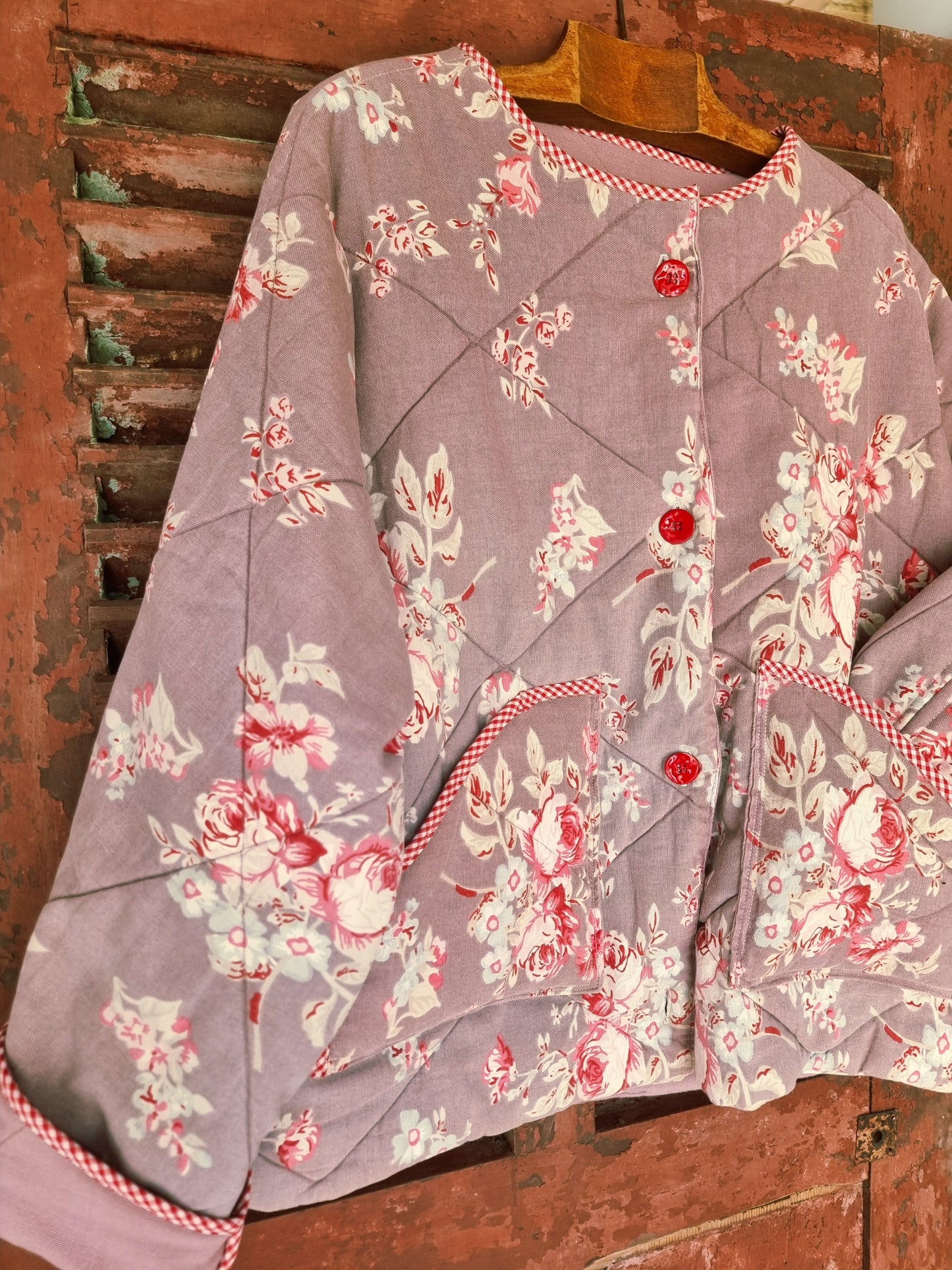 Veste matelassée mauve