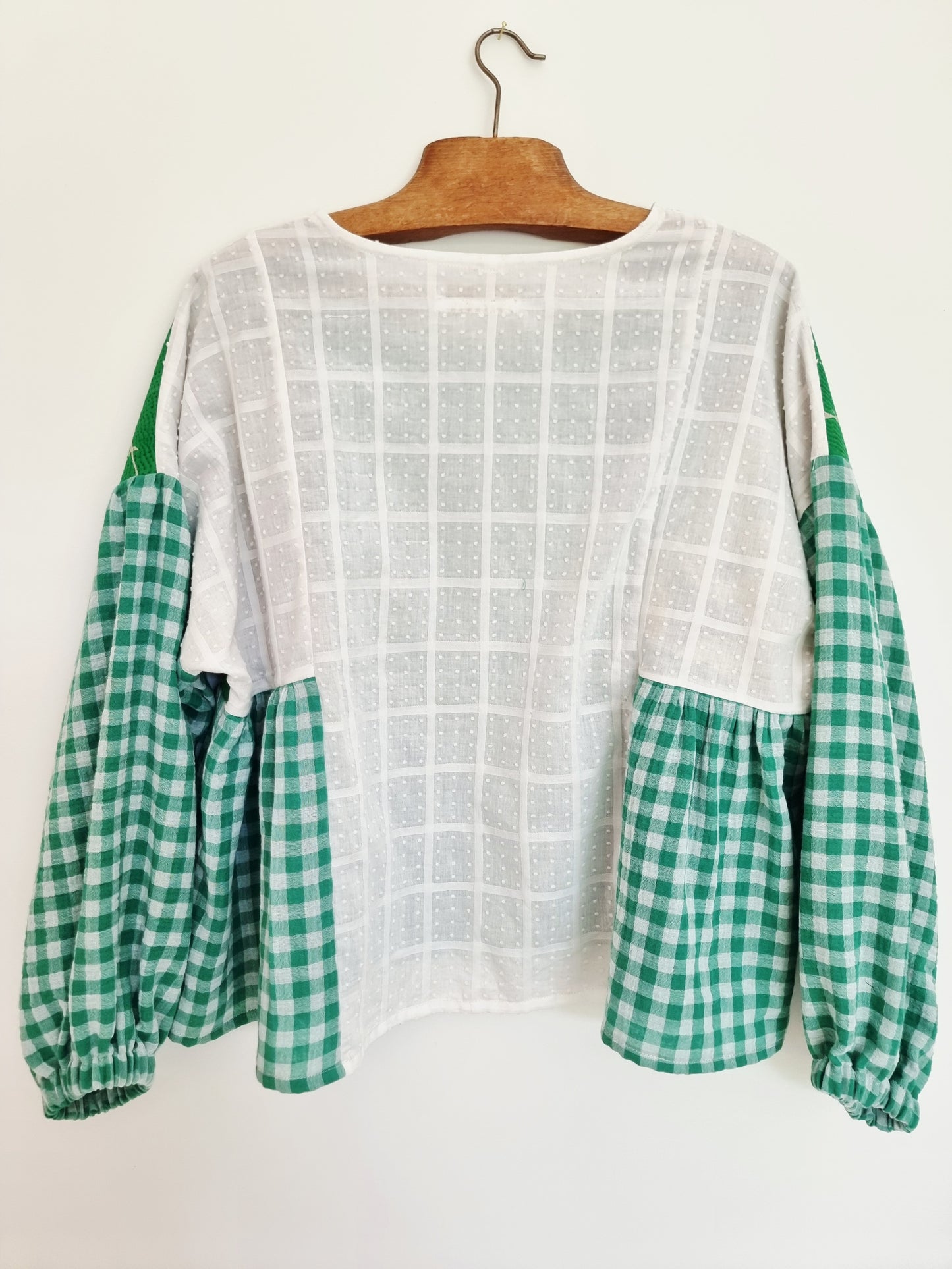 Tunique Erell kantha et vichy vert