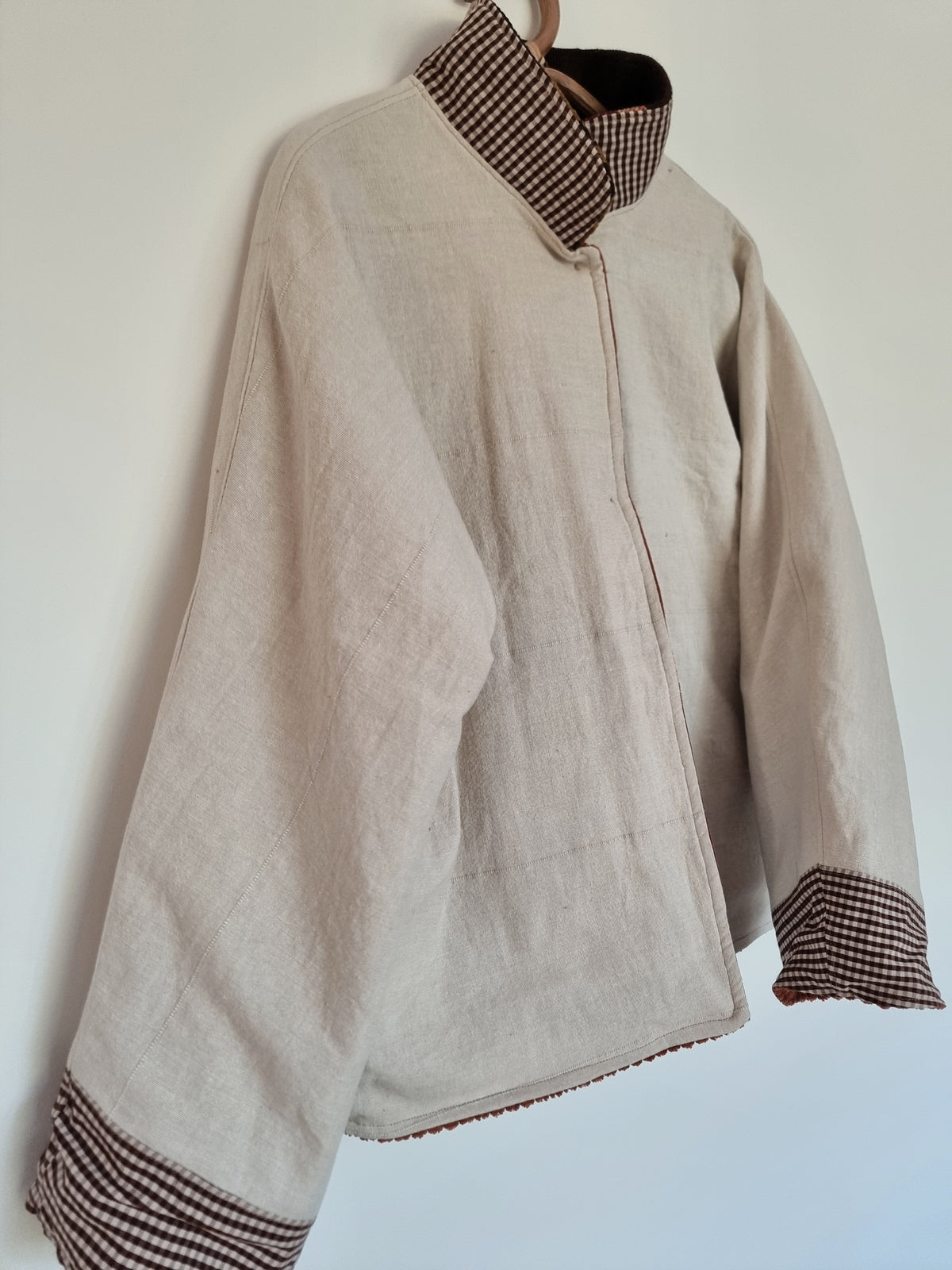 Veste velours brun rouille