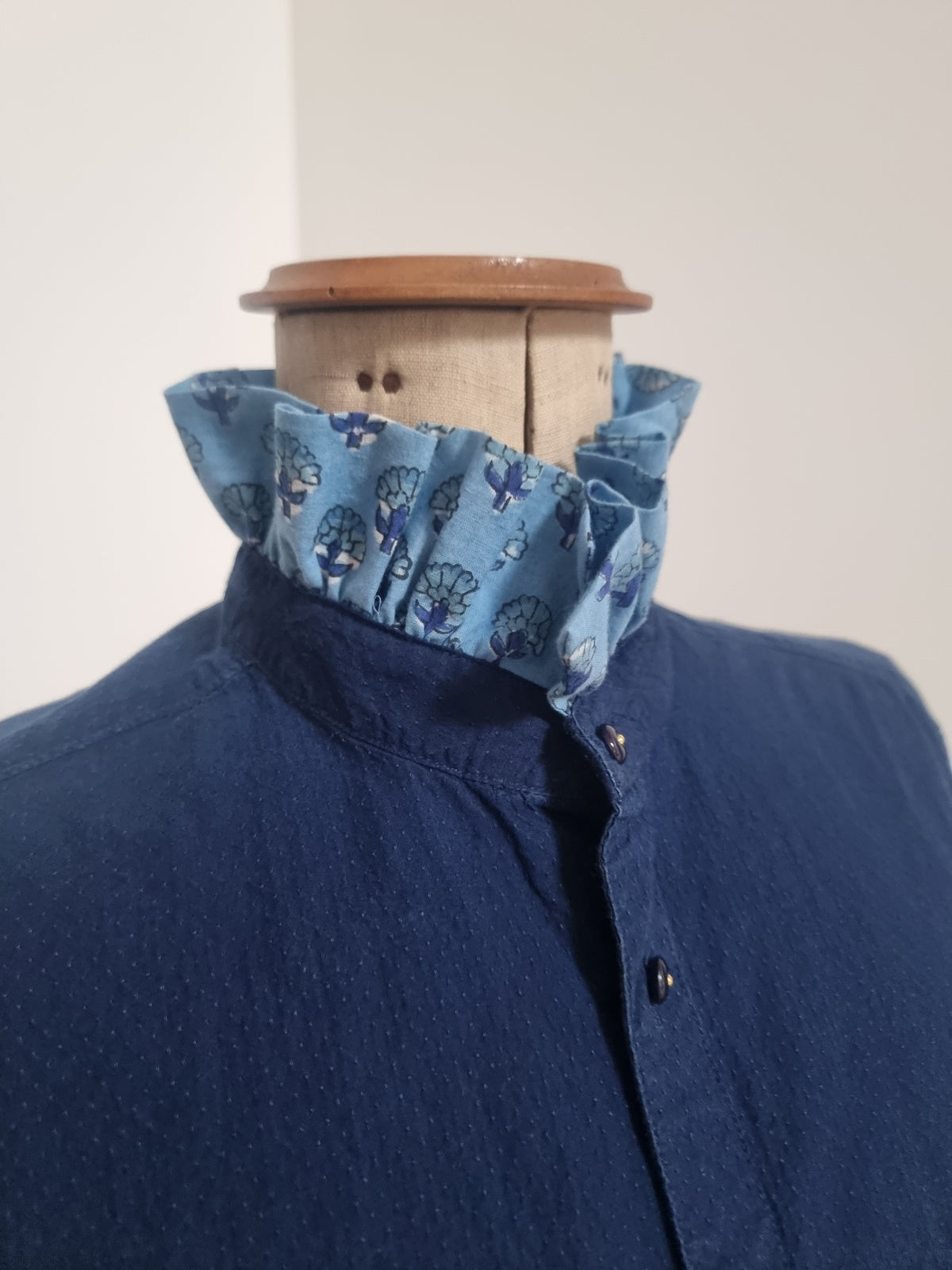 Chemise upcyclée marine