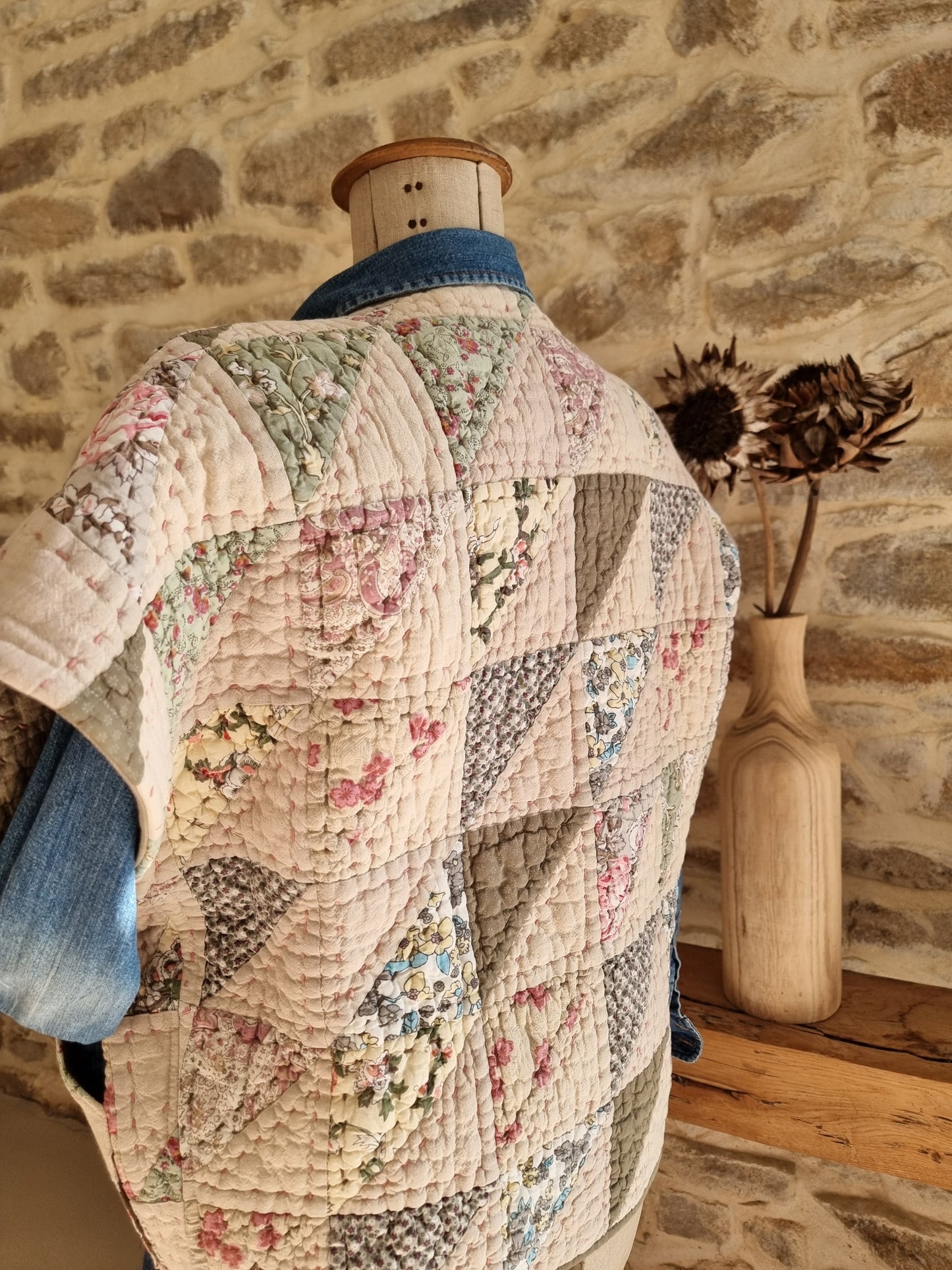 Veste matelassée sans manches kaki