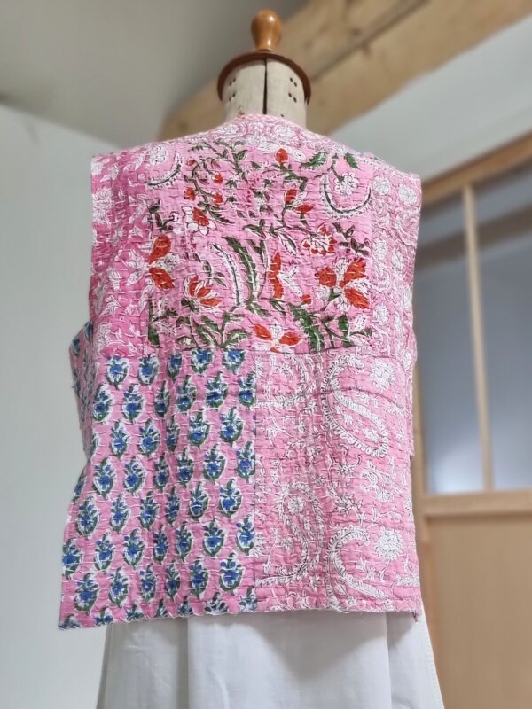 Plastron kantha rose - Image 2