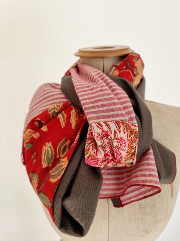 Foulard laine kaki - Image 2